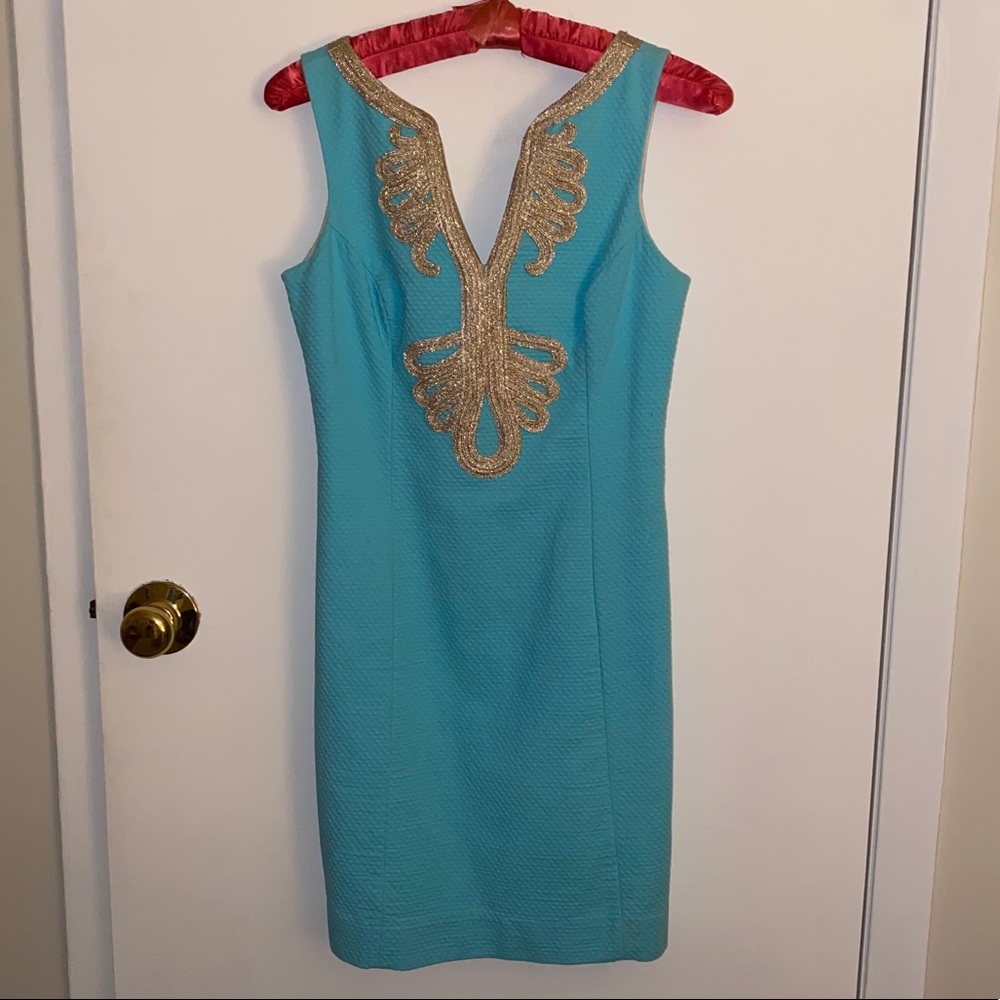 Lilly Pulitzer aqua shift dress